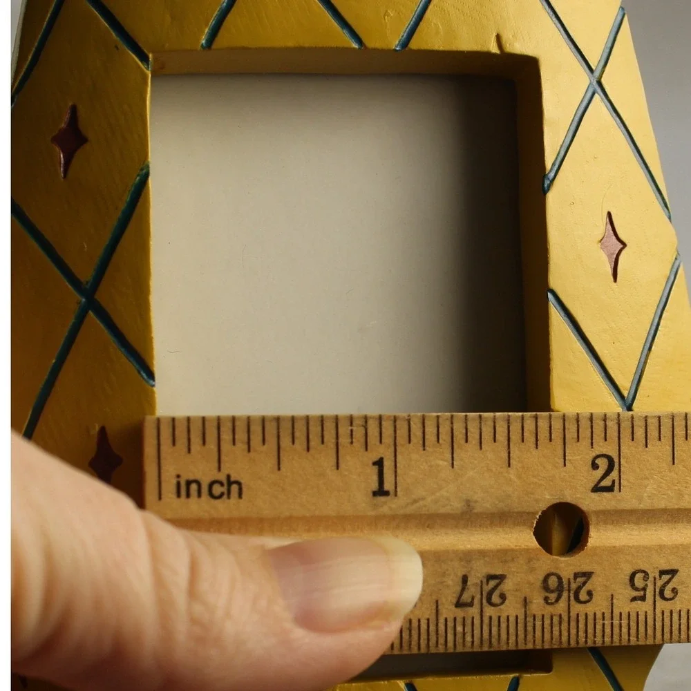 Kohls Necktie Picture Frame Mens Yellow Good Hand Painted Argyle 2-Opening